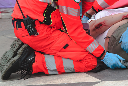 Rettungssanitäter bei der Arbeit